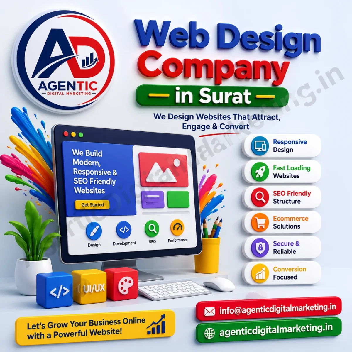 Web Design Company in Surat 2 Web Design Company in Surat offering responsive website design, ecommerce website development, SEO-friendly websites, and custom web design services.