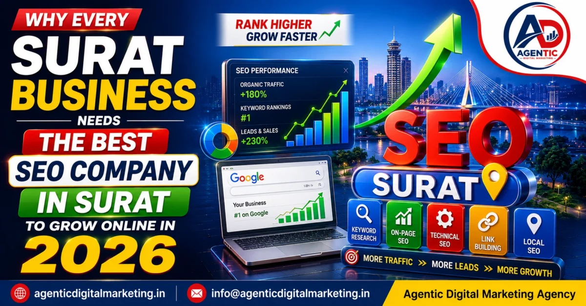 Why every Surat business needs the best SEO company in Surat to grow online in 2026 with Google rankings, SEO analytics, and business growth strategies.